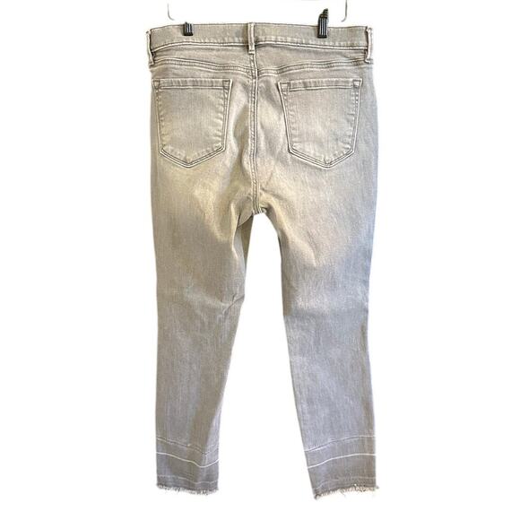 Loft Light Jeans Gray Modern Skinny Raw Hem Size 10 - Picture 2 of 7